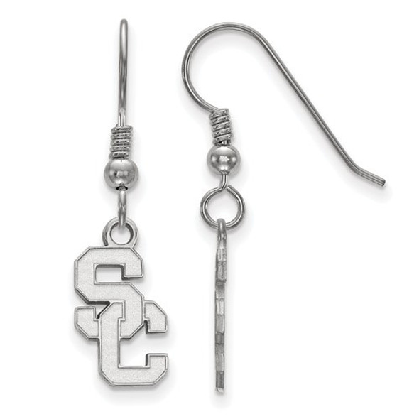 USC Trojan Sterling Silver Dangle Earrings | Logo Art | SS007USC