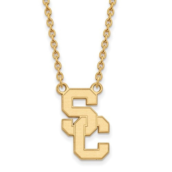 USC Trojans 14K Gold A Pendant Necklace | Logo Art | 4Y015USC-18