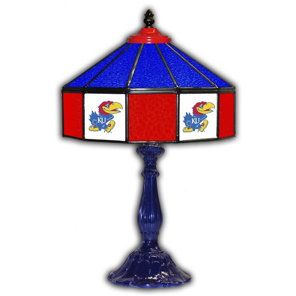 Kansas Jayhawks 21 in Glass Table Lamp | IPI359-3020