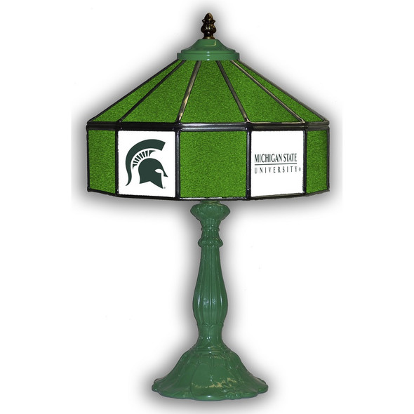 MSU Spartans 21 in Glass Table Lamp | IPI359-3016
