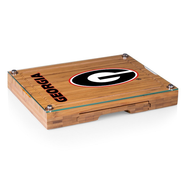 Georgia Bulldogs Concerto Bamboo Cutting Board | Picnic Time | 919-00-505-184-0