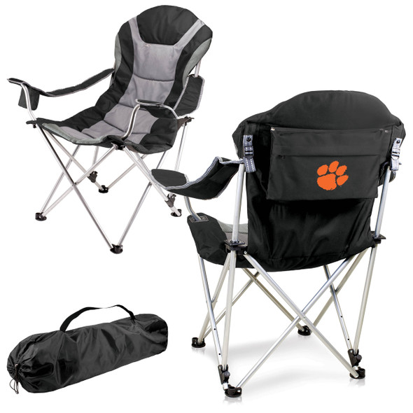 Clemson Tigers Reclining Camp Chair | Picnic Time | 803-00-175-104-0