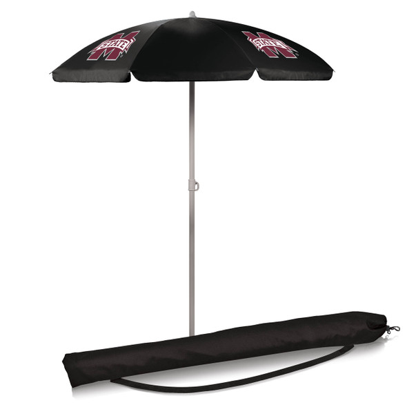 Mississippi St. Bulldogs Beach Umbrella | Picnic Time | 822-00-179-384-0-1