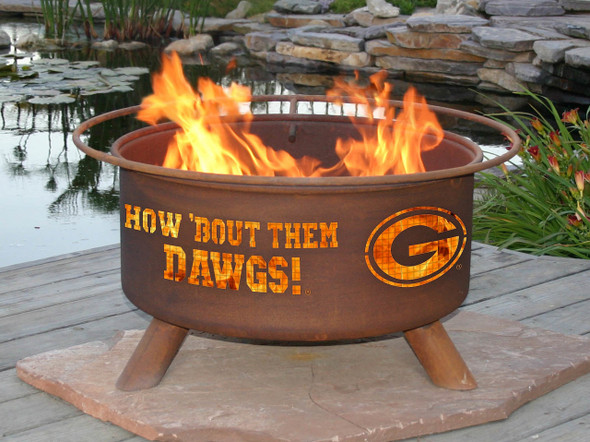 Georgia Bulldogs Portable Fire Pit Grill | Patina | F404-1