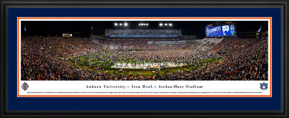 Auburn Tigers Panoramic Photo Deluxe Matted Frame - 50 Yard Line