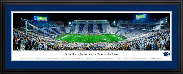 Penn State Nittany Lions Panoramic Photo Deluxe Matted Frame - 50 Yard Line | Blakeway | PSU5D Penn State Nittany Lions Panoramic Photo Deluxe Matted Frame - 50 Yard Line | Blakeway | PSU5D