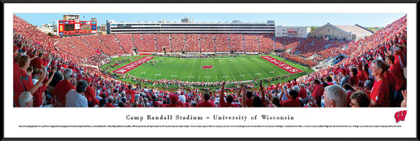 Wisconsin Badgers Standard Frame Panoramic Photo - 50 Yard Line | Blakeway | UWI3F