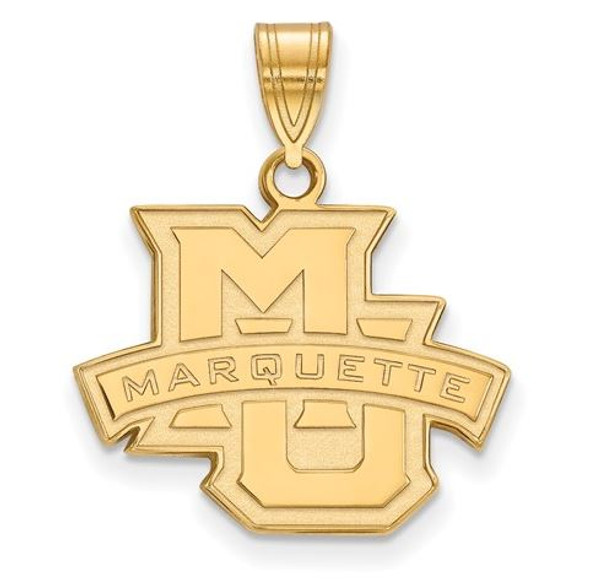 Marquette University 10k Yellow Gold Medium Pendant | Logo Art | 1Y003MAR