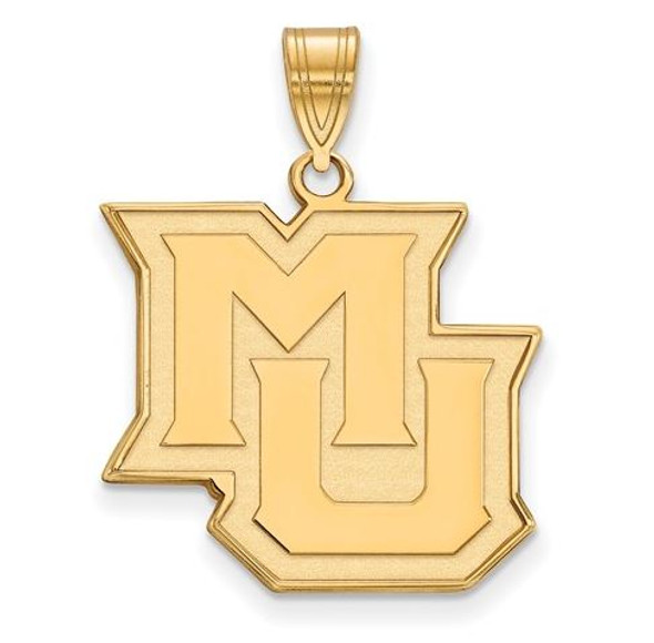 Marquette University Golden Eagles 14k Yellow Gold Large Pendant | Logo Art | 4Y016MAR