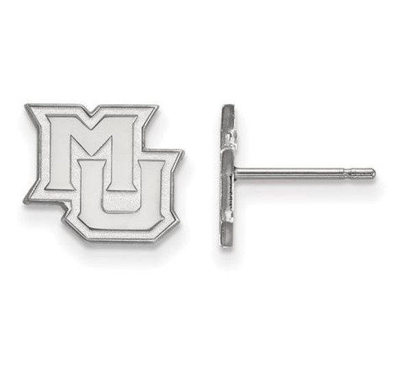 Marquette University 14k White Gold Extra Small Post Earrings | Logo Art | 4W018MAR