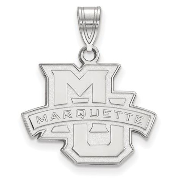Marquette University 14k White Gold Medium Pendant | Logo Art | 4W003MAR