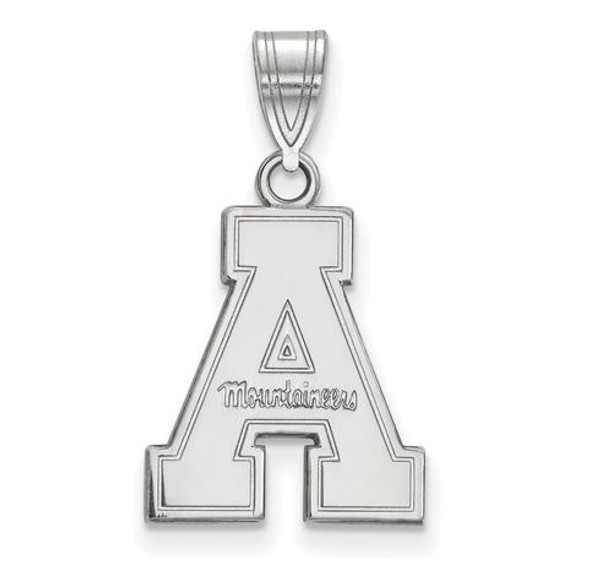 Appalachian State University Mountaineers Sterling Silver Medium Pendant | Logo Art | SS003APS