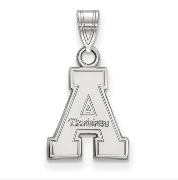 Appalachian State University 14k White Gold Small Pendant | Logo Art | 4W002APS