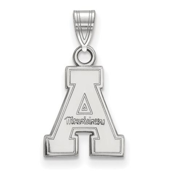 Appalachian State University 10k White Gold Small Pendant | Logo Art | 1W002APS