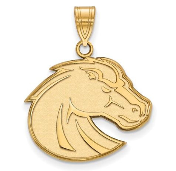 Boise State University 10k White Gold Small Pendant | Logo Art | GP002BOS
