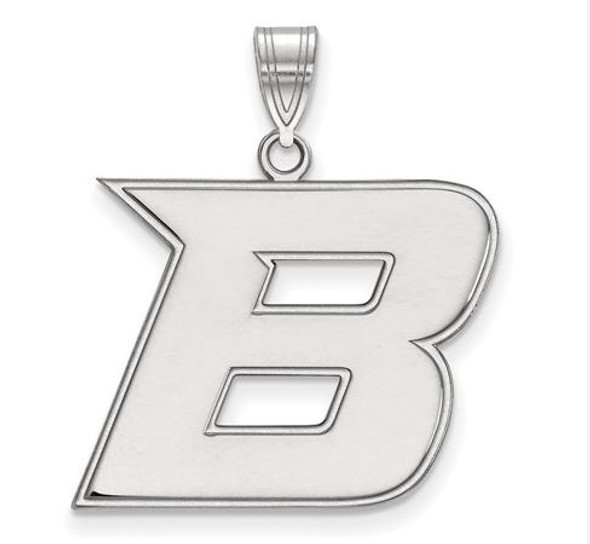 Boise State University 10k White Gold Large Pendant | Logo Art | 1W006BOS