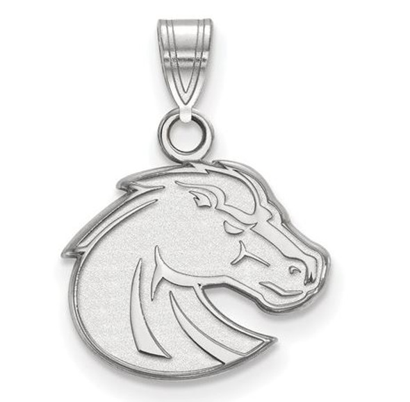 Boise State Broncos 10k White Gold Small Pendant | Logo Art | 1W001BOS
