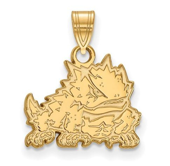 TCU 14k Yellow Gold Small Pendant | Logo Art | 4Y017TCU