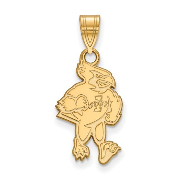 Iowa State University 14k Yellow Gold Large Pendant | Logo Art | 4W042IAS