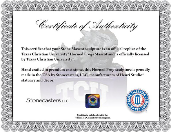 TCU Horned Frogs Bronze Mascot Garden Statue | Stonecasters | 2964BR-1