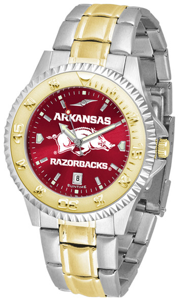 Arkansas Razorbacks Men's Competitor Two-Tone AnoChrome Watch | SunTime | st-co3-ARR-compmg-a
