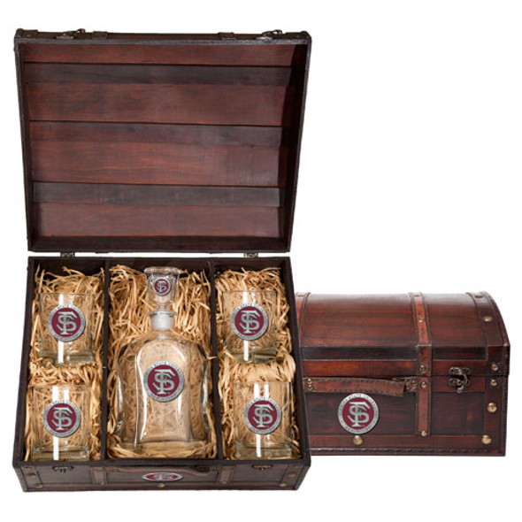 FSU Seminoles Capitol Decanter Chest Set | Heritage Pewter | CPTC10265ER FSU Seminoles Capitol Decanter Chest Set | Heritage Pewter | CPTC10265ER