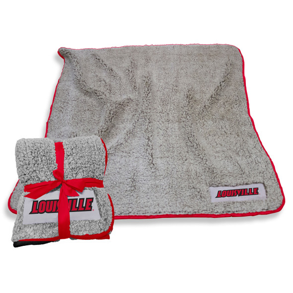 Louisville Cardinals Frosty Fleece Blanket | Logo Chair | 161-25F-1 Louisville Cardinals Frosty Fleece Blanket | Logo Chair | 161-25F-1