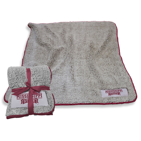 Mississippi St. Bulldogs Frosty Fleece Blanket | Logo Chair | 177-25F-1