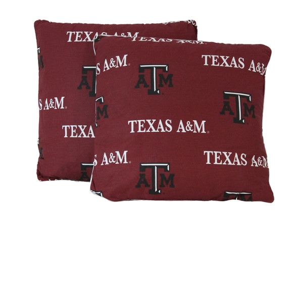 Texas A&M Aggies 16" x 16" Decorative Pillow Pair | College Covers |TAMDPPR Texas A&M Aggies 16" x 16" Decorative Pillow Pair | College Covers |TAMDPPR