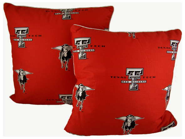 Texas Tech Red Raiders 16" x 16" Decorative Pillow Pair | College Covers |TTUDPPR