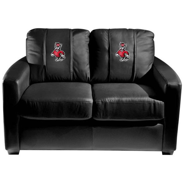 NC State Wolfpack  Silver Love Seat with Wolf logo | Dreamseat | XZ7759003LSCDBK-PSCOL13626