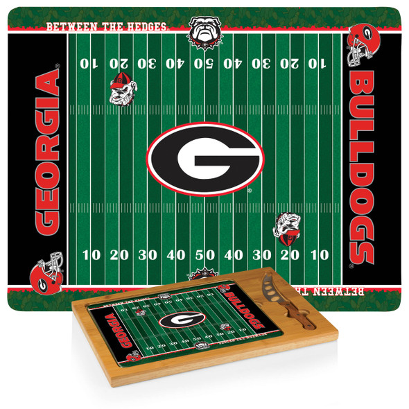 Georgia Bulldogs Icon Cheese Tray | Picnic Time | 910-00-505-184-0