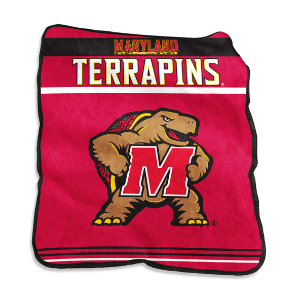 Maryland Terrapins Gameday Raschel Throw Blanket | Logo Chair | 167-261