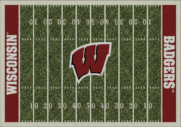 Wisconsin Badgers Football Field Rug | Imperial | 520-3013