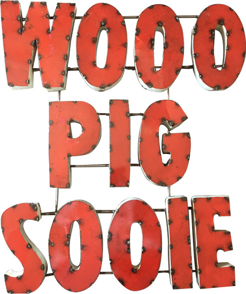 Arkansas Razorbacks Recycled Metal Wall Decor Woo Pig | LRT SALES | WOOOPIGSOOIEWD