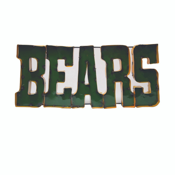 Baylor Bears Recycled Metal Wall Decor Bears Illuminated| LRT SALES| BEARSWD