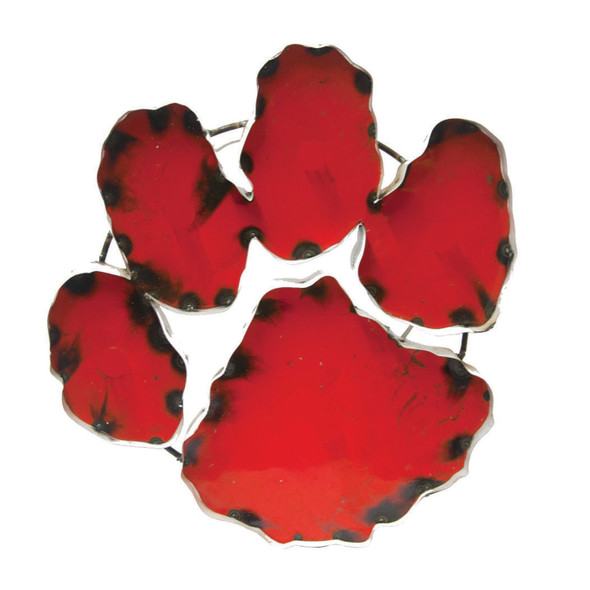 Clemson Tigers Recycled Metal Wall Decor Paw | LRT SALES | PAWD