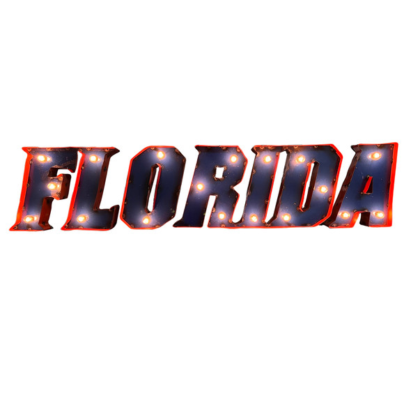 Florida Gators Recycled Metal Wall Decor Illuminated | LRT SALES | FLWDLGT