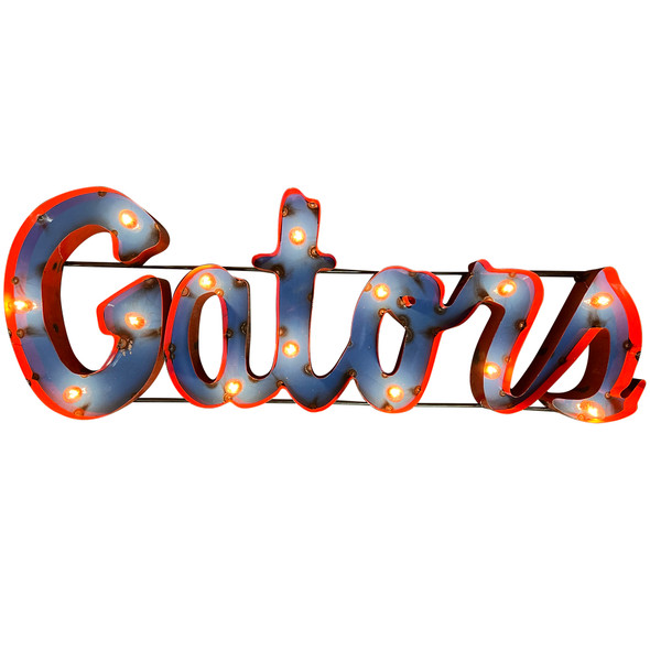 Florida Gators Recycled Metal Wall Decor Gators Illuminated | LRT SALES | GATORWDLGT
