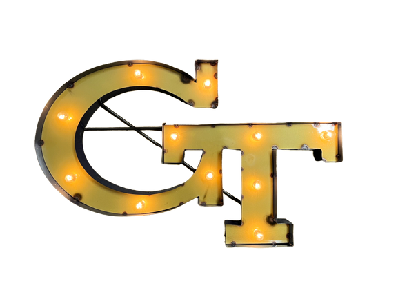 Georgia Tech Yellow Jackets Recycled Metal Wall Decor | LRT SALES | GTWDLGT