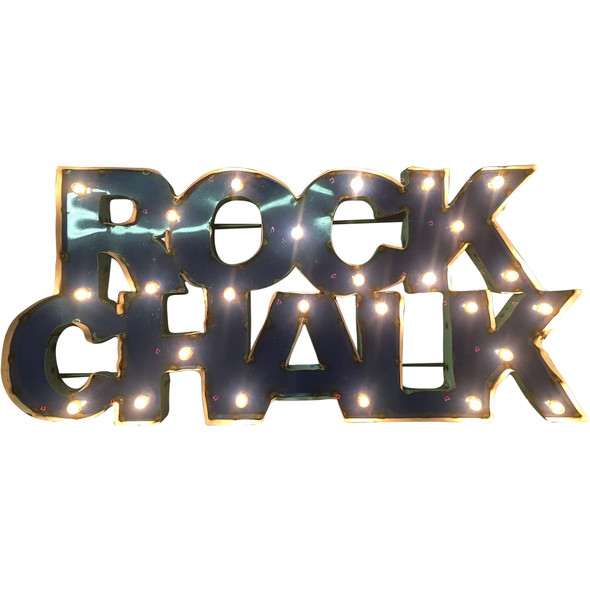 Kansas Jayhawks Recycled Metal Wall Decor Illuminated | LRT SALES | ROCKLKWDLGT