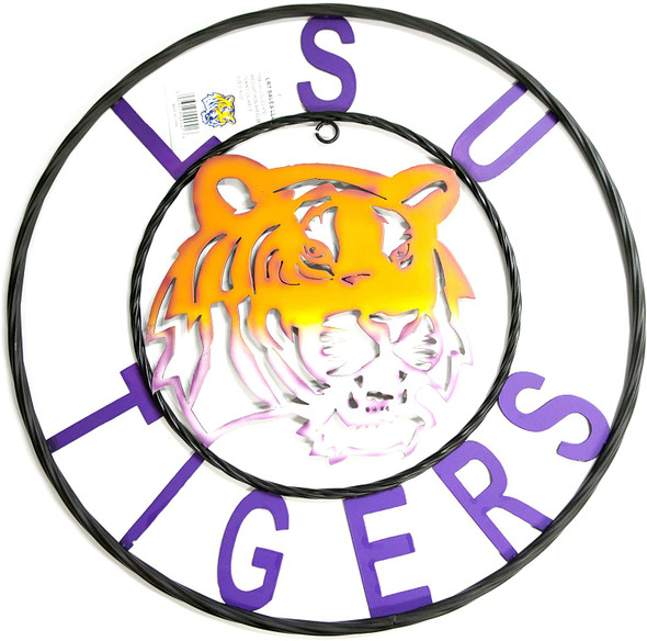 LSU Tigers Wrought Iron Wall Decor 24 | LRT SALES | LSU1WRI32