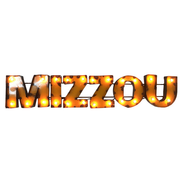 Missouri Tigers Recycled Metal Wall Decor Mizzou Illuminated | LRT SALES| MIZZOUWDLGT