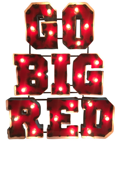 Nebraska Huskers Recycled Metal Wall Decor Go Illuminated | LRT| GOBGRDWDLGT