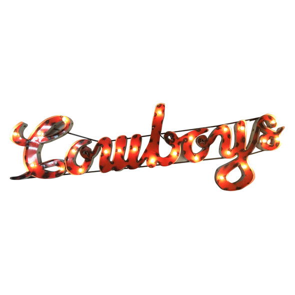 Oklahoma State Cowboys Recycled Metal Wall Decor Cowboys Illuminated | LRT SALES | COWBOYSWDLGT Oklahoma State Cowboys Recycled Metal Wall Decor Cowboys Illuminated | LRT SALES | COWBOYSWDLGT