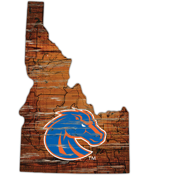 Boise State Broncos Distressed State Wall Art |FAN CREATIONS |  C0728-Boise State