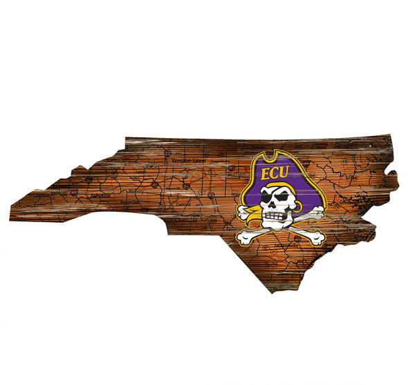 East Carolina Pirates Distressed State Wall Art |FAN CREATIONS |  C0728-ECU