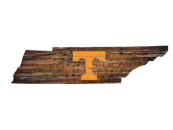 Tennessee Volunteers Distressed State Wall Art |FAN CREATIONS |  C0728-Tennessee
