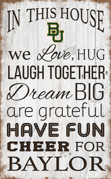 Baylor Bears In This House Wall Art |FAN CREATIONS | C0976-Baylor