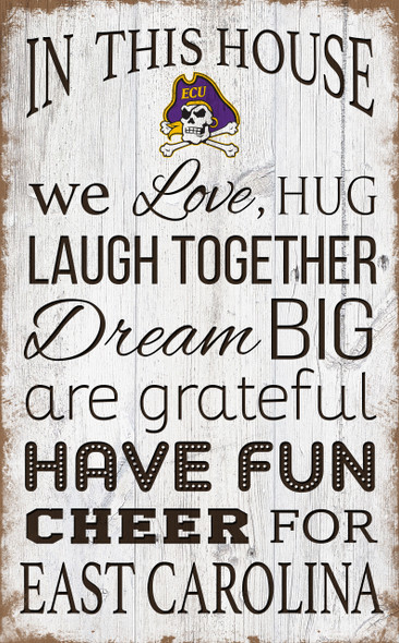 East Carolina Pirates In This House Wall Art |FAN CREATIONS | C0976-East Carolina